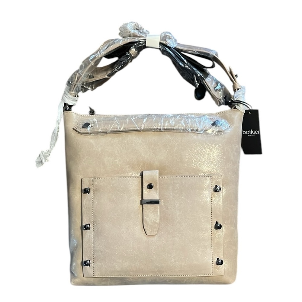 Botkier Warren Convertible Hobo Bag with Front Pocket & gunmetal hardware studs